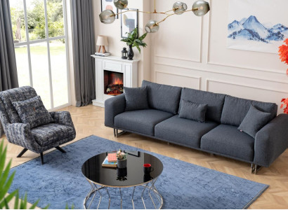 Sofa set 4+1 Seater Luxury Suite Set Sofas Armchair Fabric Upholstery